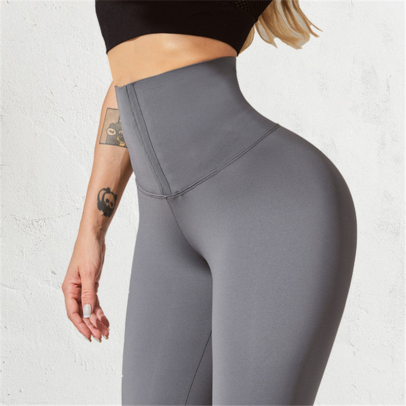 Solid High-waist Stretchy Leggings - Mysticaltrend