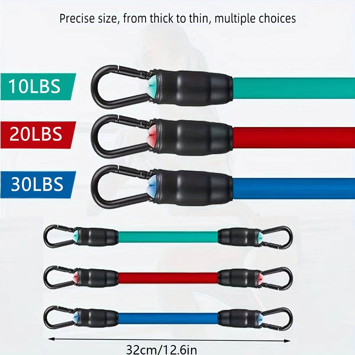 Ankle Strap Resistance Bands for Hip & Leg Strength – Elastic Fitness Pull Rope for Home, Yoga, Pilates, CrossFit & Gym Workouts