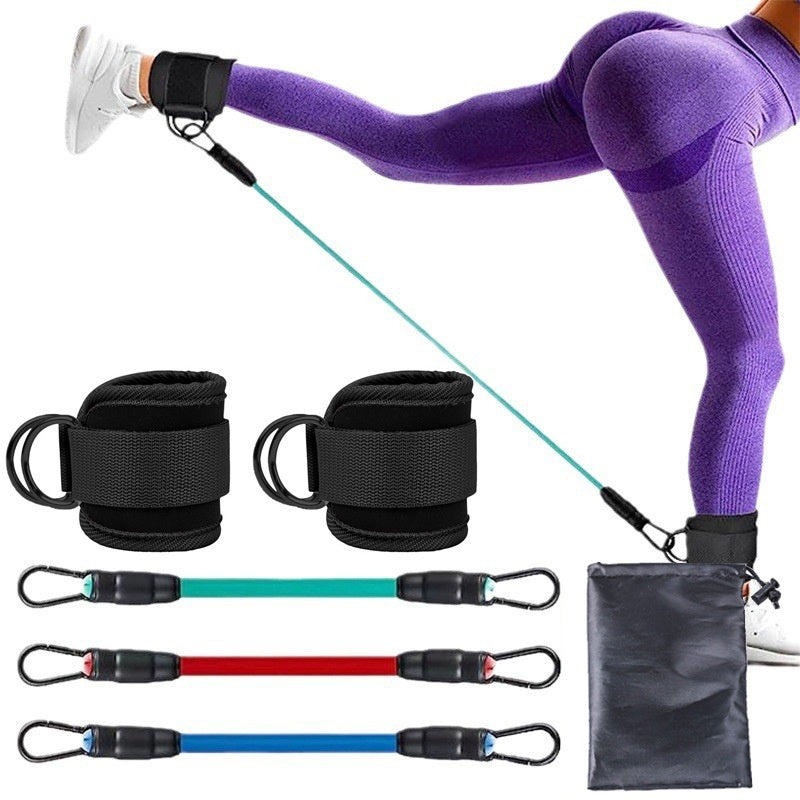 Ankle Strap Resistance Bands for Hip & Leg Strength – Elastic Fitness Pull Rope for Home, Yoga, Pilates, CrossFit & Gym Workouts