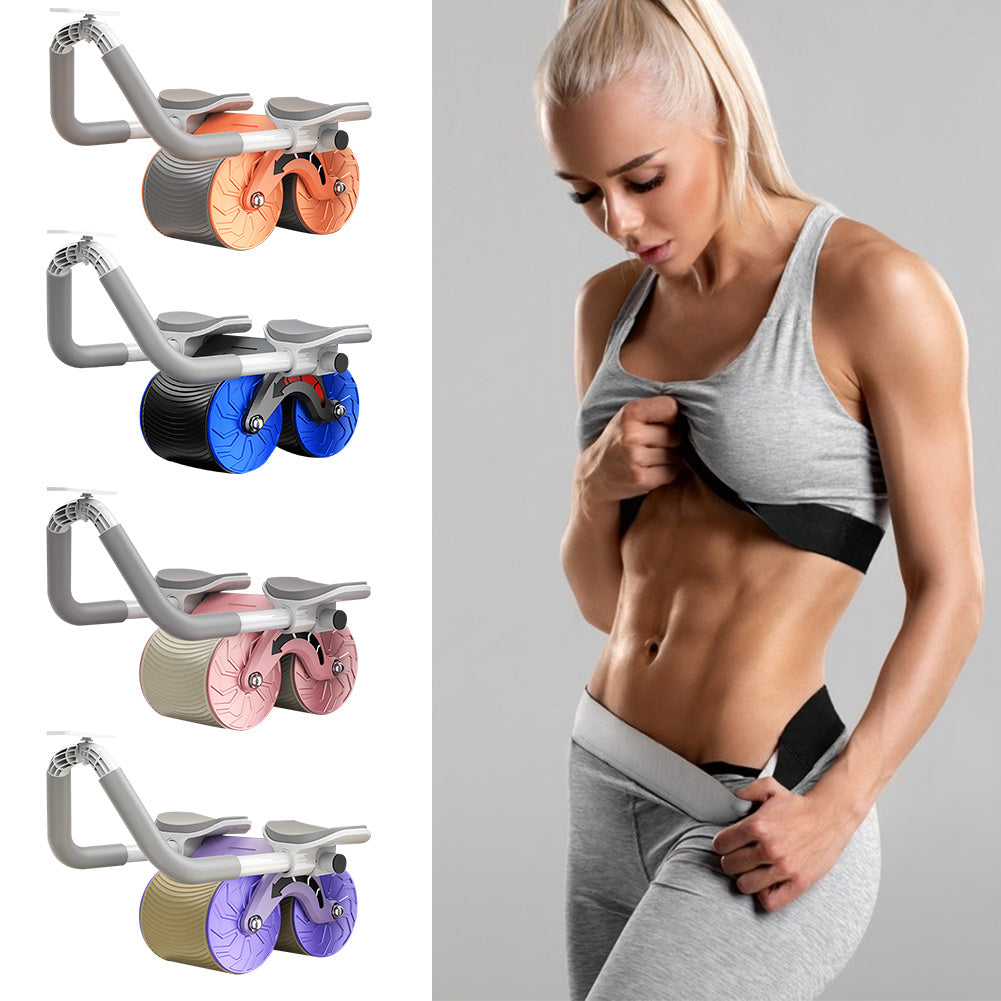 Unisex 2-in-1 Home Exercise Belly Wheel for Indoor Fitness and Sports