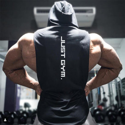 Men Fitness Hooded Vest